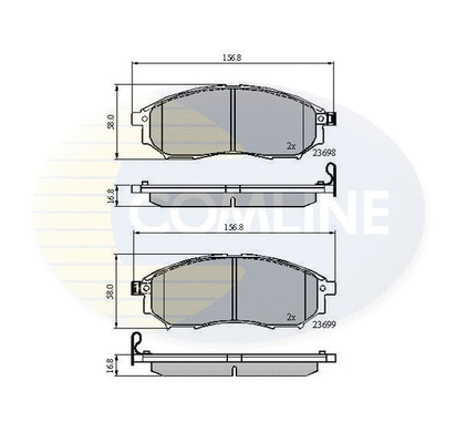 Brake Pad Set, disc brake (CBP31524)