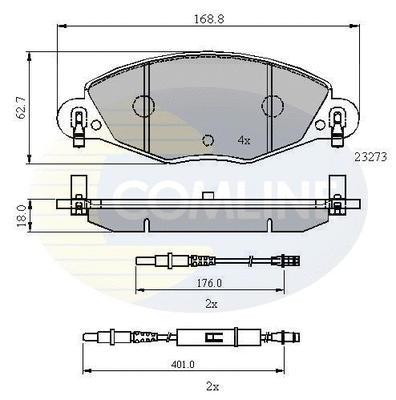 Brake Pad Set, disc brake (CBP21121)