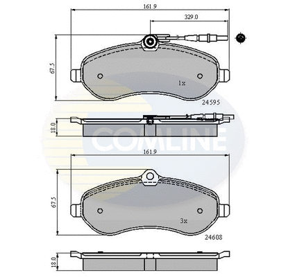 Brake Pad Set, disc brake (CBP11621)
