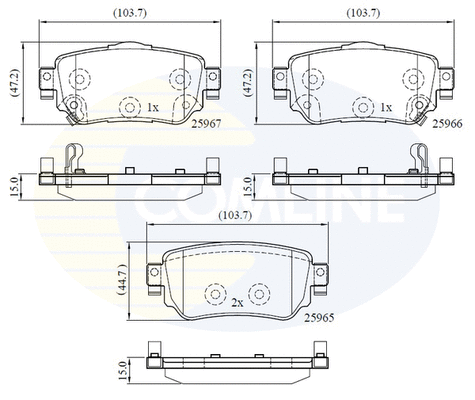 Brake Pad Set, disc brake (CBP32277)