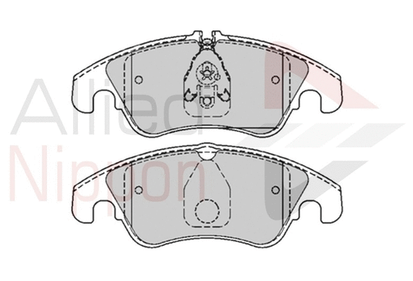 Brake Pad Set, disc brake (ADB01789)