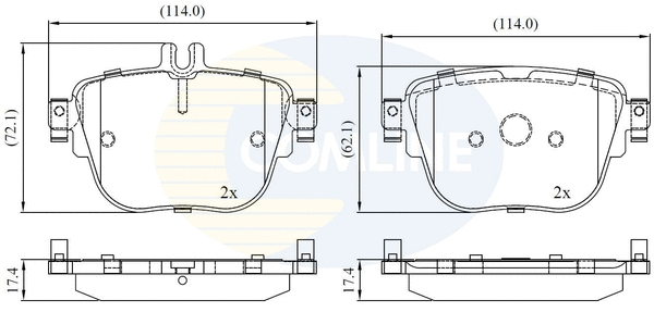 Brake Pad Set, disc brake (CBP02452)