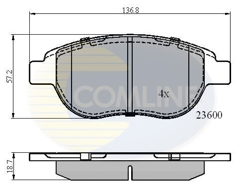 Brake Pad Set, disc brake (CBP01038)