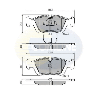 Brake Pad Set, disc brake (CBP0513)