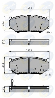 Brake Pad Set, disc brake (CBP3998)