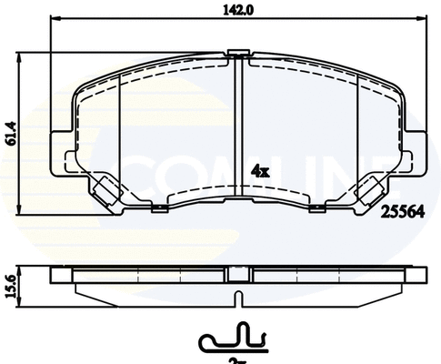 Brake Pad Set, disc brake (CBP32252)
