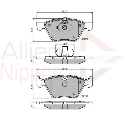 Brake Pad Set, disc brake (ADB01300)