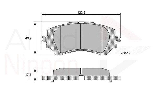 Brake Pad Set, disc brake (ADB06112)