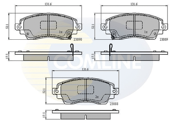 Brake Pad Set, disc brake (CBP3908)