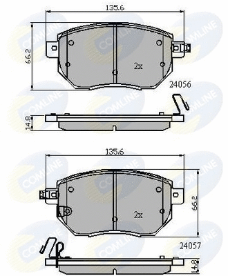 Brake Pad Set, disc brake (CBP31745)