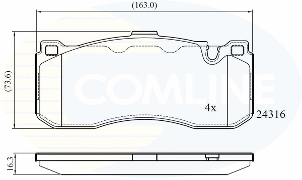 Brake Pad Set, disc brake (CBP06005)