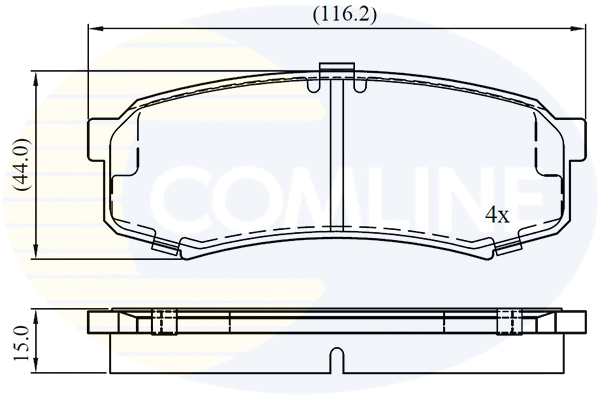 Brake Pad Set, disc brake (CBP0404)
