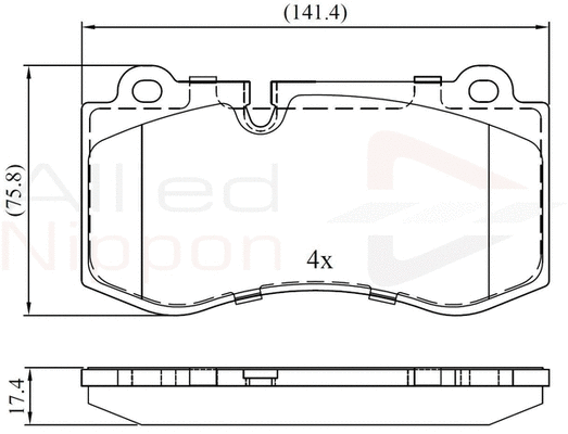 Brake Pad Set, disc brake (ADB06020)