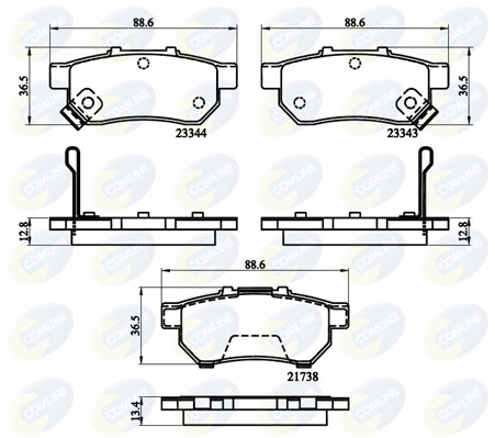 Brake Pad Set, disc brake (CBP32146)