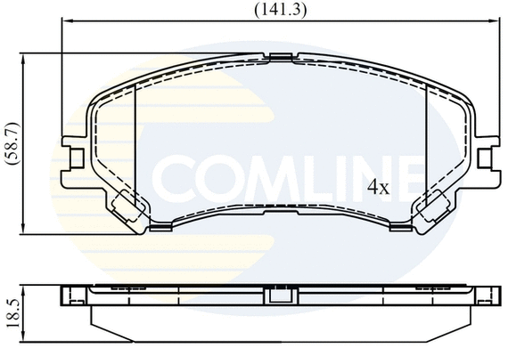 Brake Pad Set, disc brake (CBP02423)
