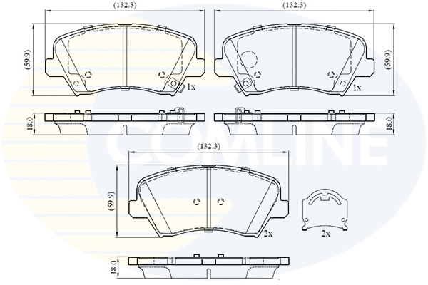 Brake Pad Set, disc brake (CBP32773)
