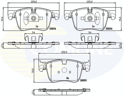 Brake Pad Set, disc brake (CBP02250)