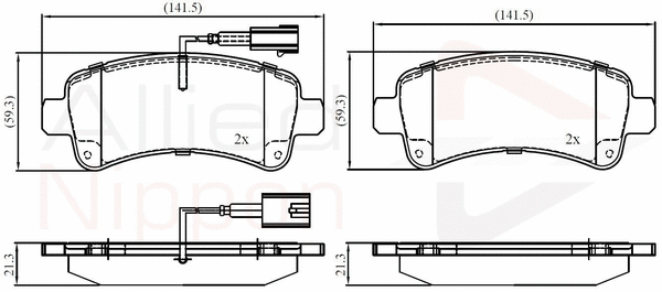 Brake Pad Set, disc brake (ADB12395)