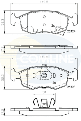 Brake Pad Set, disc brake (CBP32104)
