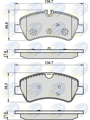 Brake Pad Set, disc brake (CBP02143)