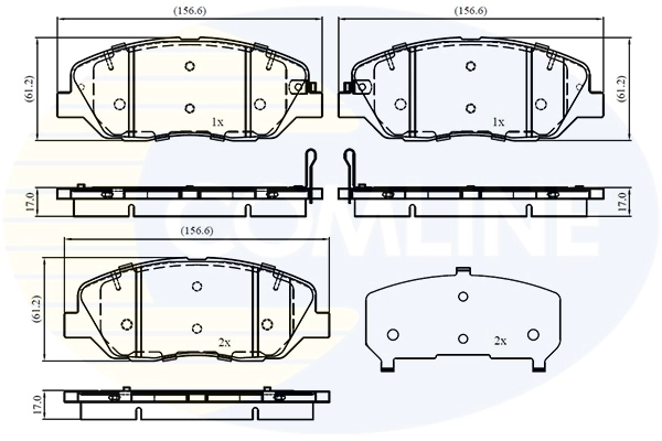 Brake Pad Set, disc brake (CBP32760)