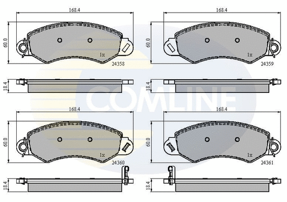 Brake Pad Set, disc brake (CBP31544)