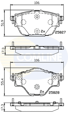 Brake Pad Set, disc brake (CBP32235)