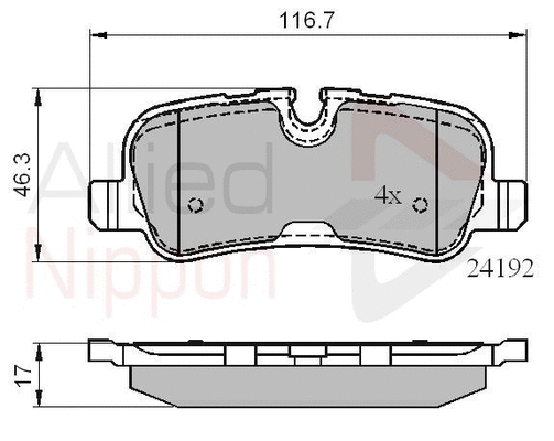 Brake Pad Set, disc brake (ADB02021)