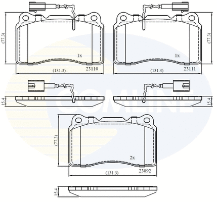 Brake Pad Set, disc brake (CBP11721)