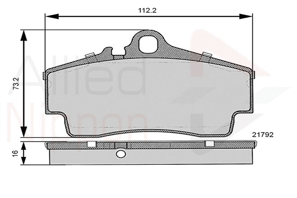 Brake Pad Set, disc brake (ADB06130)