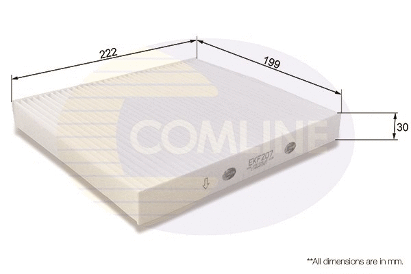 Filter, cabin air (EKF207)