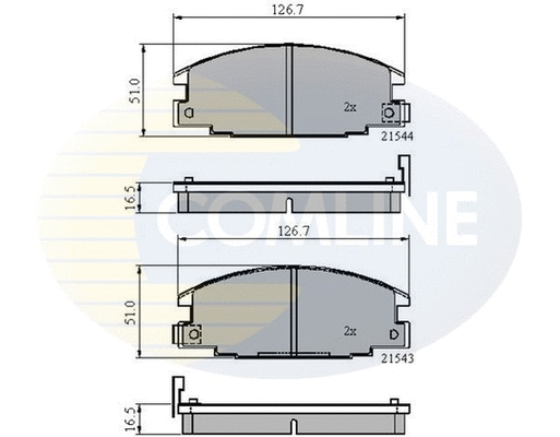 Brake Pad Set, disc brake (CBP3322)