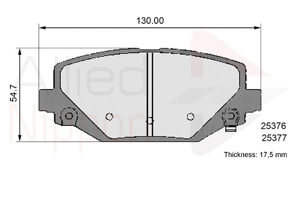Brake Pad Set, disc brake (ADB36102)