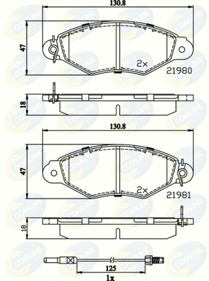 Brake Pad Set, disc brake (CBP2485)