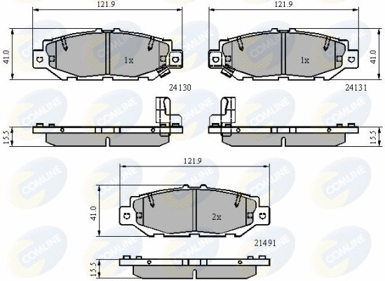 Brake Pad Set, disc brake (CBP3835)