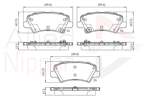 Brake Pad Set, disc brake (ADB32757)