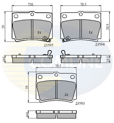 Brake Pad Set, disc brake (CBP3775)