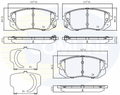 Brake Pad Set, disc brake (CBP32529)