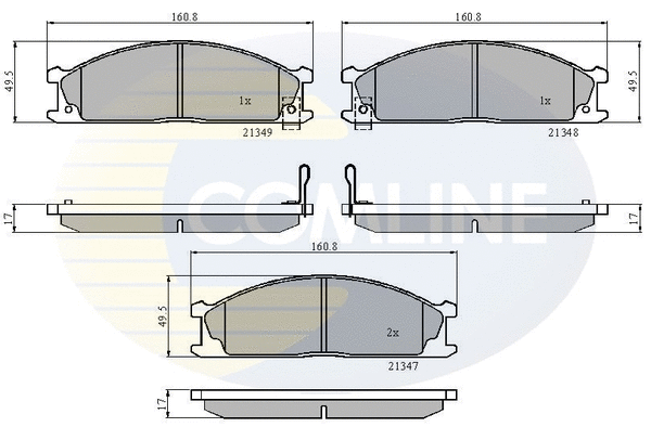 Brake Pad Set, disc brake (CBP3863)