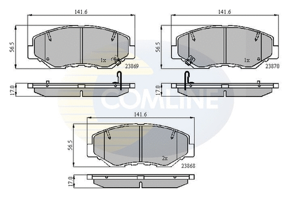 Brake Pad Set, disc brake (CBP31194)
