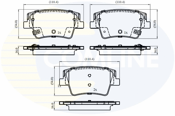 Brake Pad Set, disc brake (CBP32858)