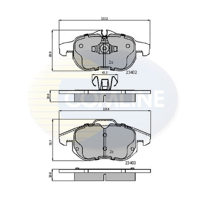 Brake Pad Set, disc brake (CBP01137)