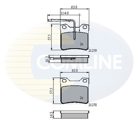 Brake Pad Set, disc brake (CBP11060)