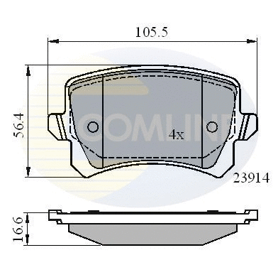 Brake Pad Set, disc brake (CBP01712)
