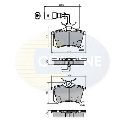 Brake Pad Set, disc brake (CBP1797)