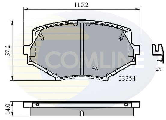 Brake Pad Set, disc brake (CBP3820)