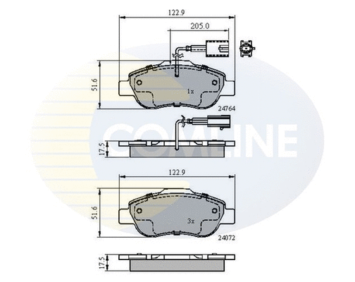 Brake Pad Set, disc brake (CBP11600)