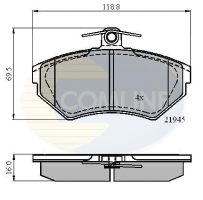 Brake Pad Set, disc brake (CBP0989)