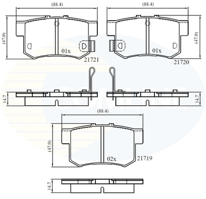 Brake Pad Set, disc brake (CBP36049)