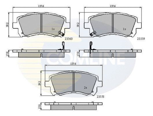 Brake Pad Set, disc brake (CBP3722)